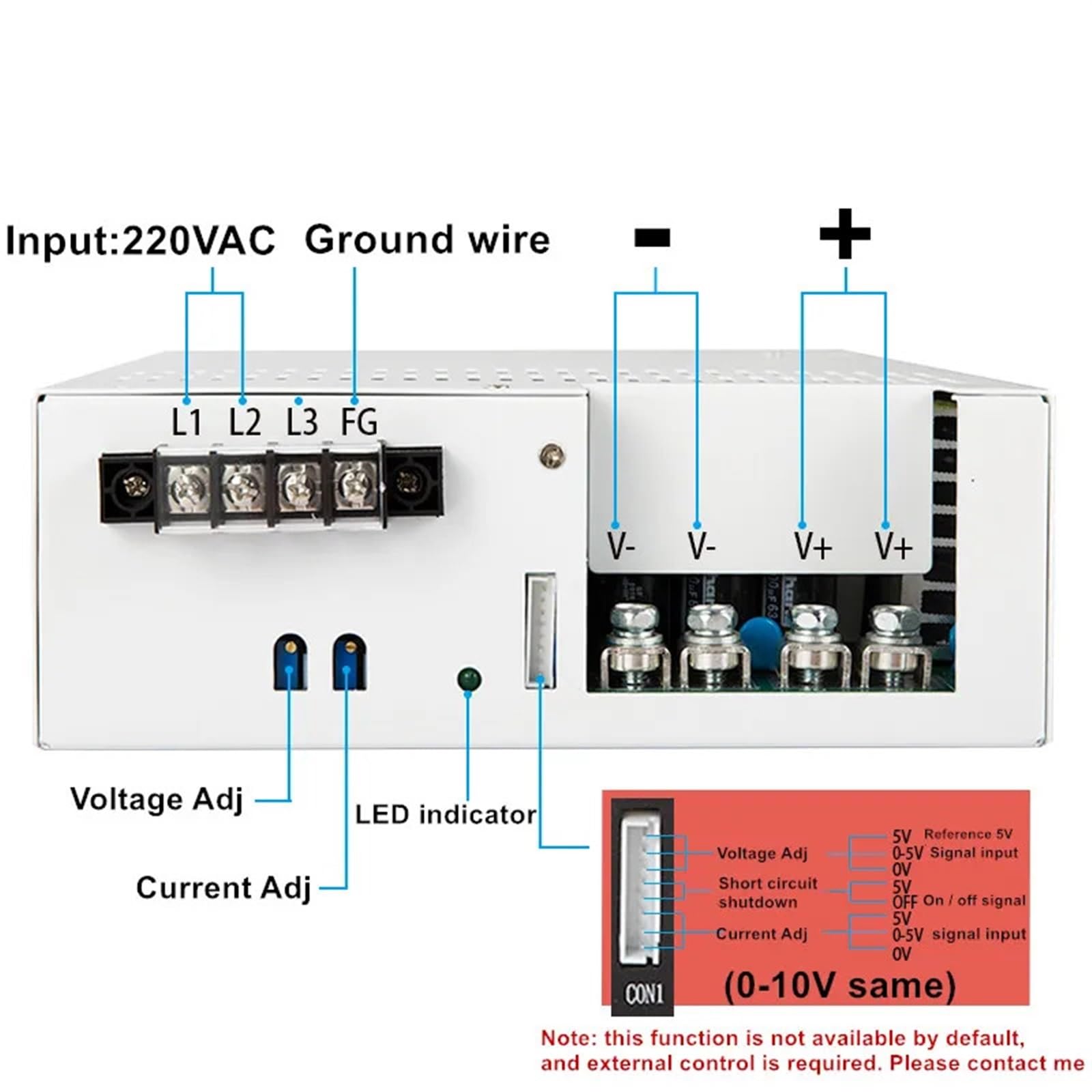 Regulowany zasilacz przełączający napięcie / DC 0-12V 24V 36V 48V 60V 72V 100V 200V 300V 4000W Zasilacz LED SMPS 1 szt. (110 V, 0-110 V, 0-36 A)
