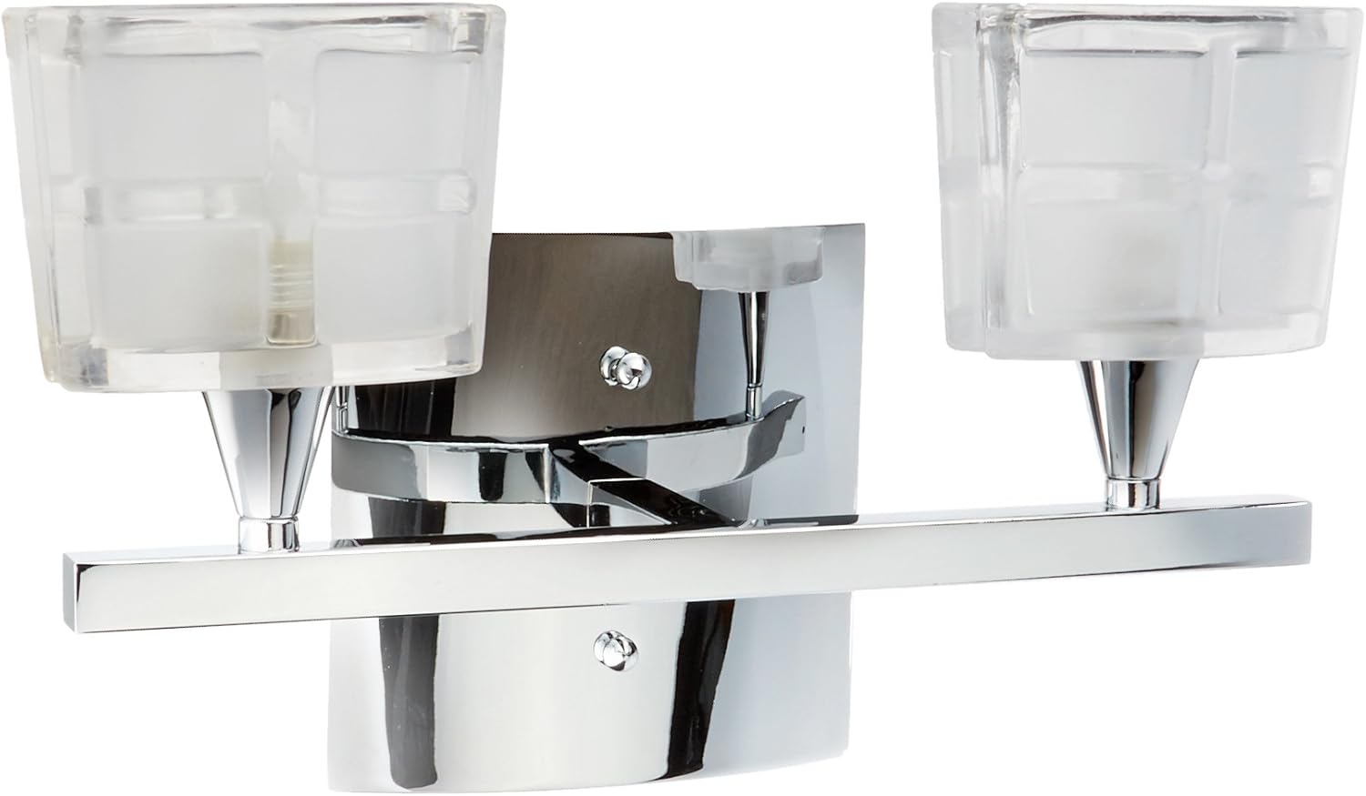 ❤ Crаzу Dеаlѕ Lite Source LS-16982C/CLR Iskyla 2-Lite Vanity Lamp, Chrome with Sand Blasted Glass Shade