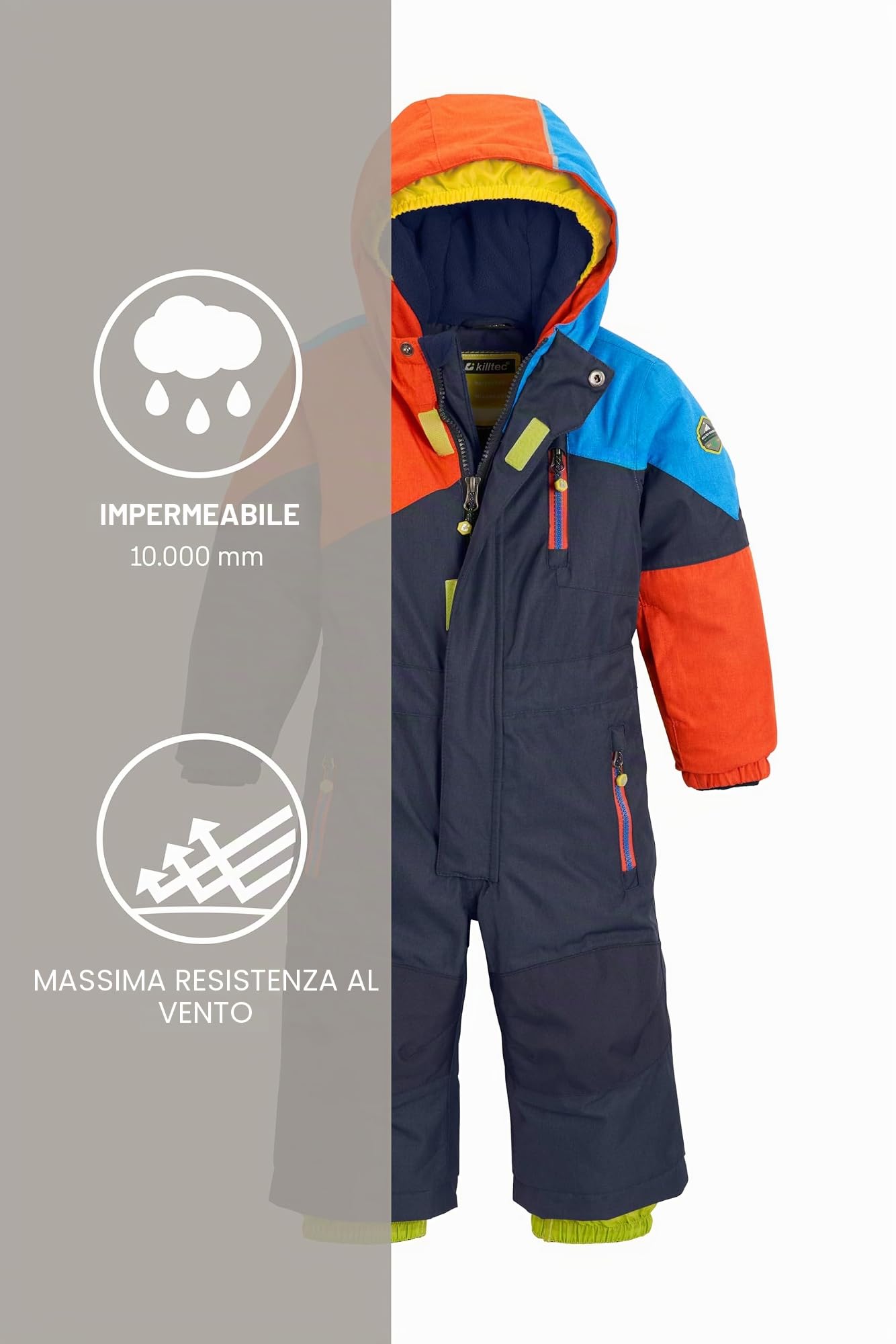 Killtec Kesley Mini Tuta da Sci con Cappuccio e ghetta antineve Bambini e Ragazzi (Pacco da 1)