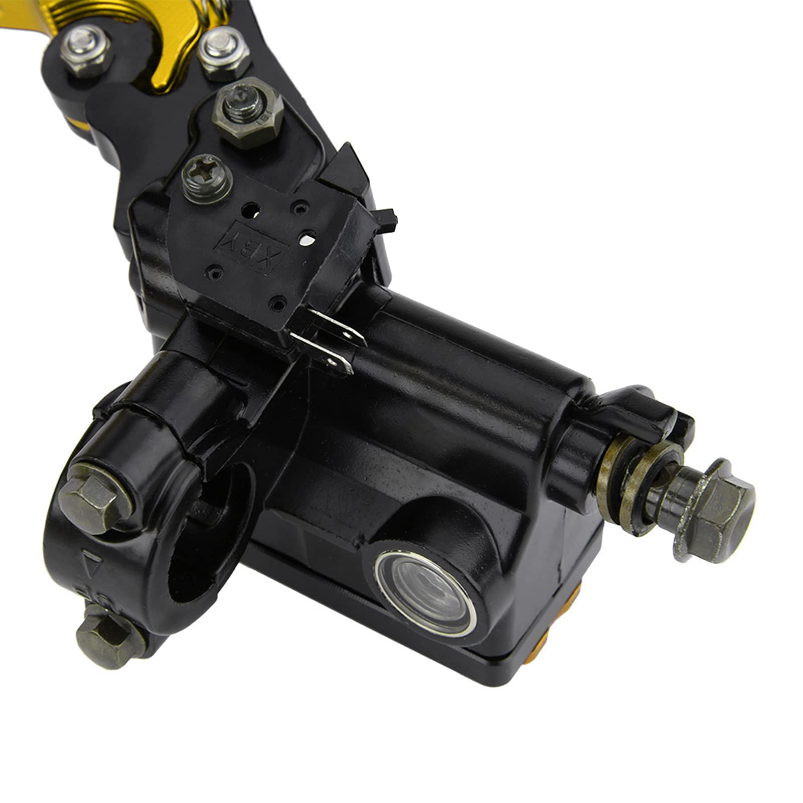 Maniglia della Leva del Freno Clutch Master 1 Paio 7/8 inch (22mm) Leve del Serbatoio del Freno del Motociclo Universale(Oro)
