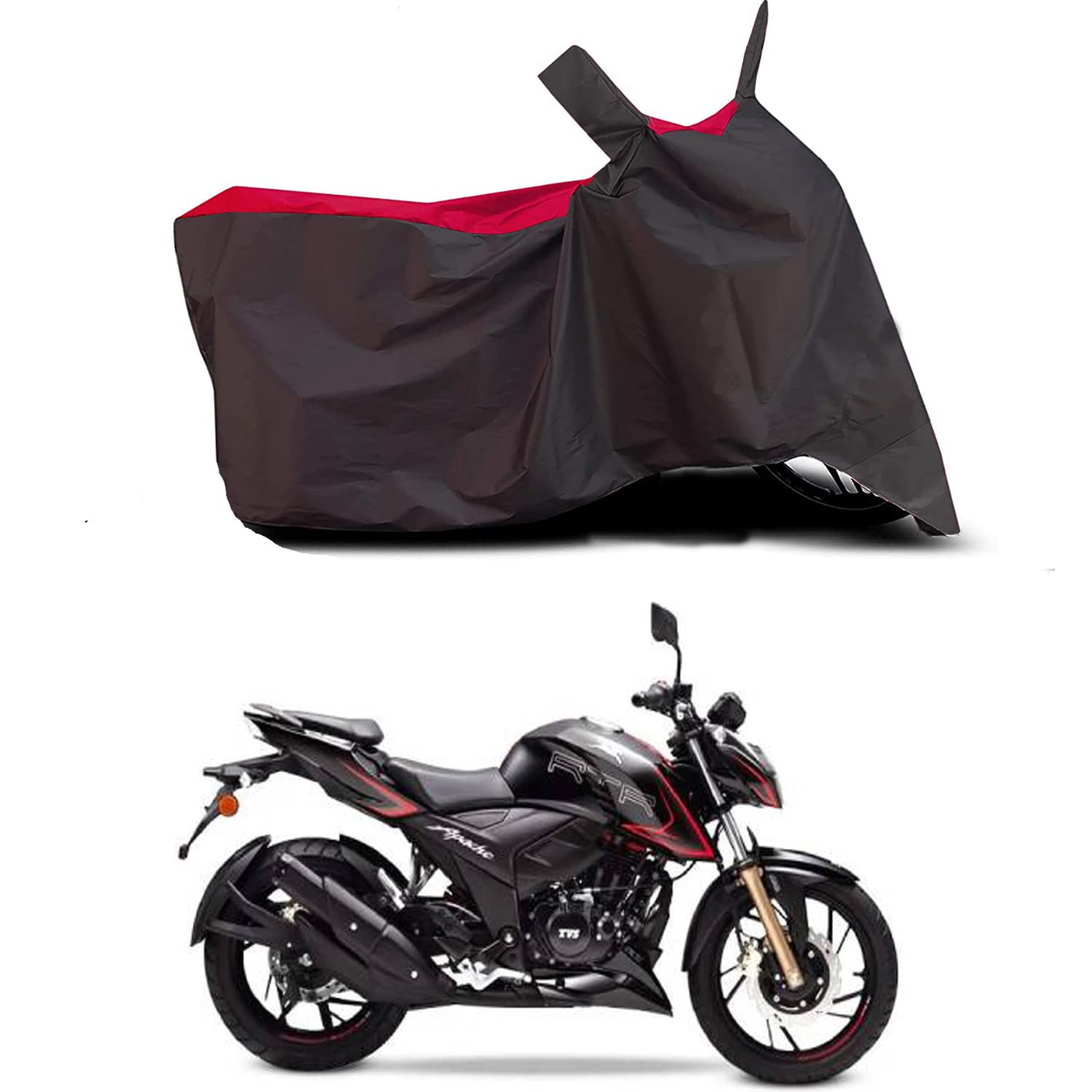 See full amazon price history chart for KANUSHI Industries® Water Resistant Bike Cover for TVS Apache RTR 200 4V UV Protection & Dustproof Bike Body Cover(BIKE-COVER-BLACK-RED-14-B) KANUSHI Industries® Water Resistant Bike Cover for TVS Apache RTR 200 4V UV Protection & Dustproof Bike Body Cover(BIKE-COVER-BLACK-RED-14-B) (B0B4SLNV7X) Amazon Price History, Amazon Price Tracker