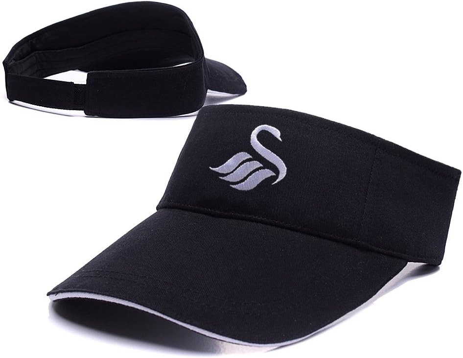 Zhhua Swansea City AFC Logo Adjustable Embroidery Tennis Golf Baseball Hat Sun Visor Cap