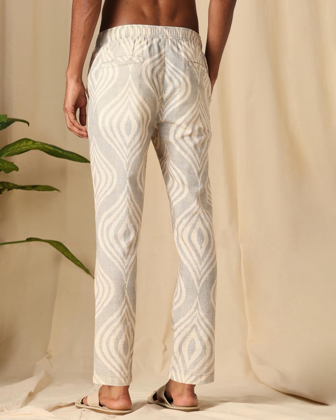 MUFTI Olive Relaxed Fit Trousers 2
