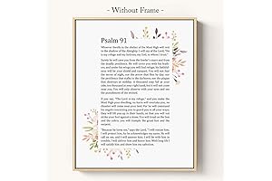 Christian Wall Decor | Salmo 91 Wall Art Print | Christian Home...