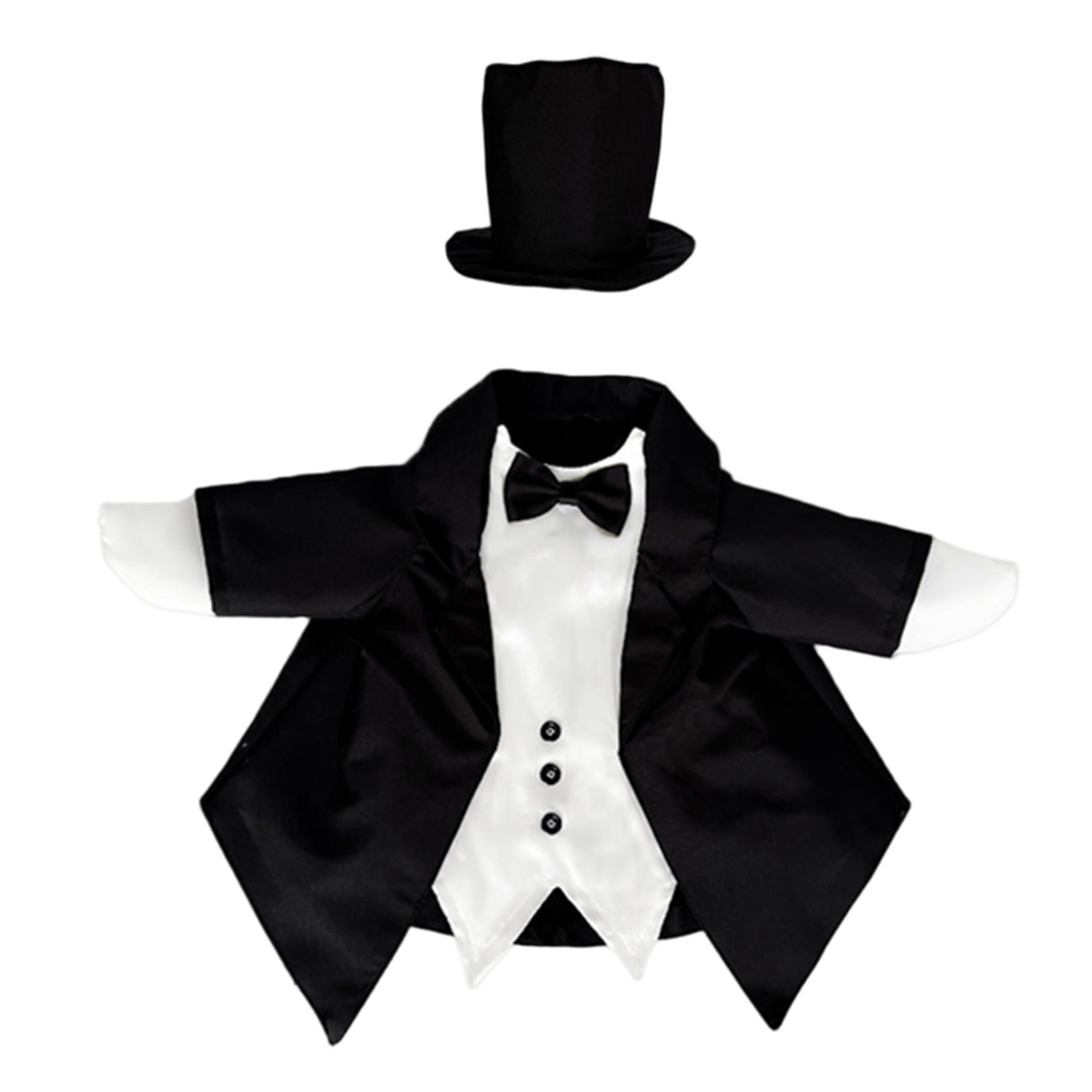 Bemonew Geese Outfits, Gooses Outfits Formal Tuxedo & Bow Tie Hat Set For Porch Decor, Wedding Decorations