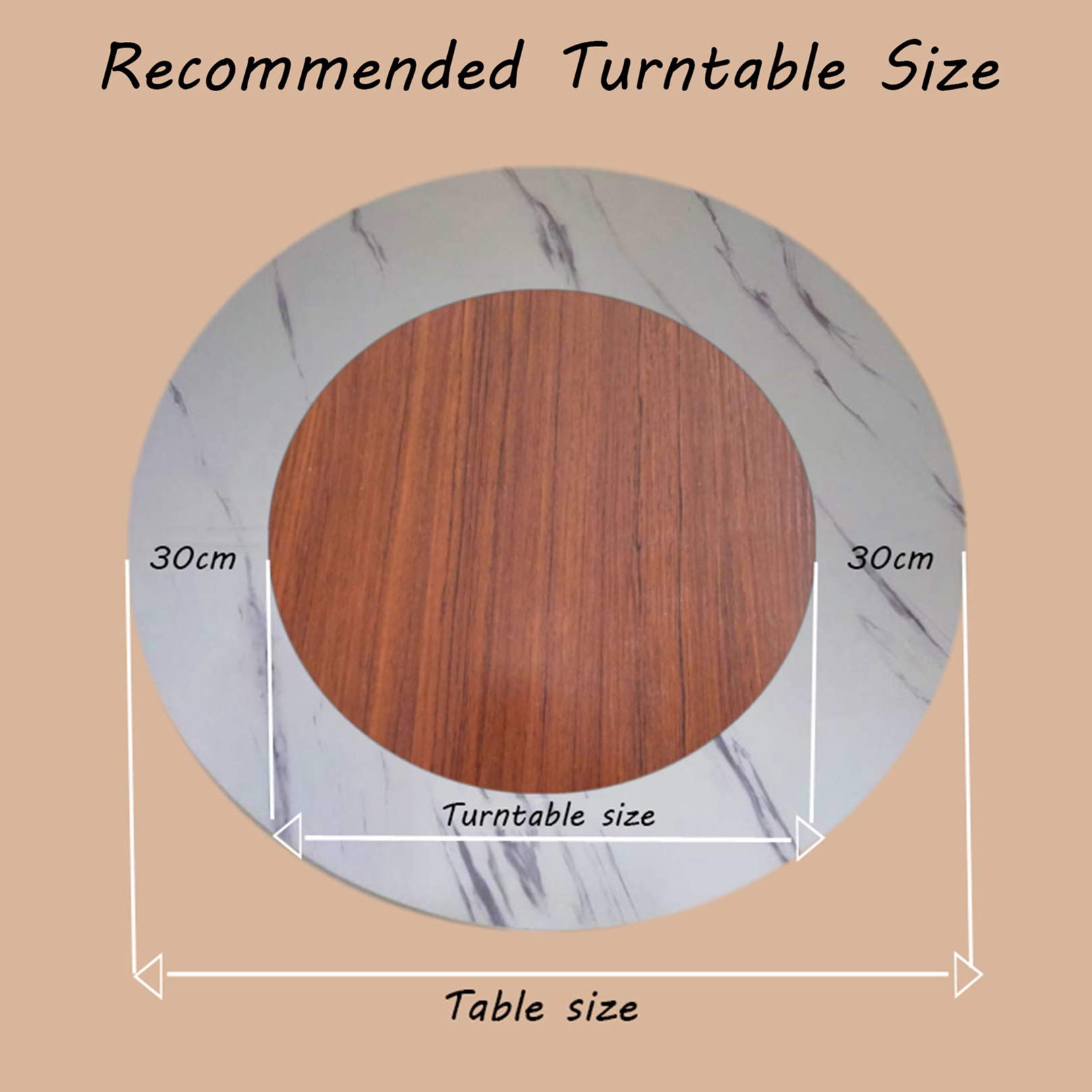 Wooden World - Draaiplateau van beukenhout (Lazy Susan) voor het serveren van gerechten en snacks - 30 cm