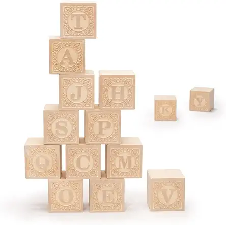 Uncle Goose Uppercase Alphablank Blocks - Made in...