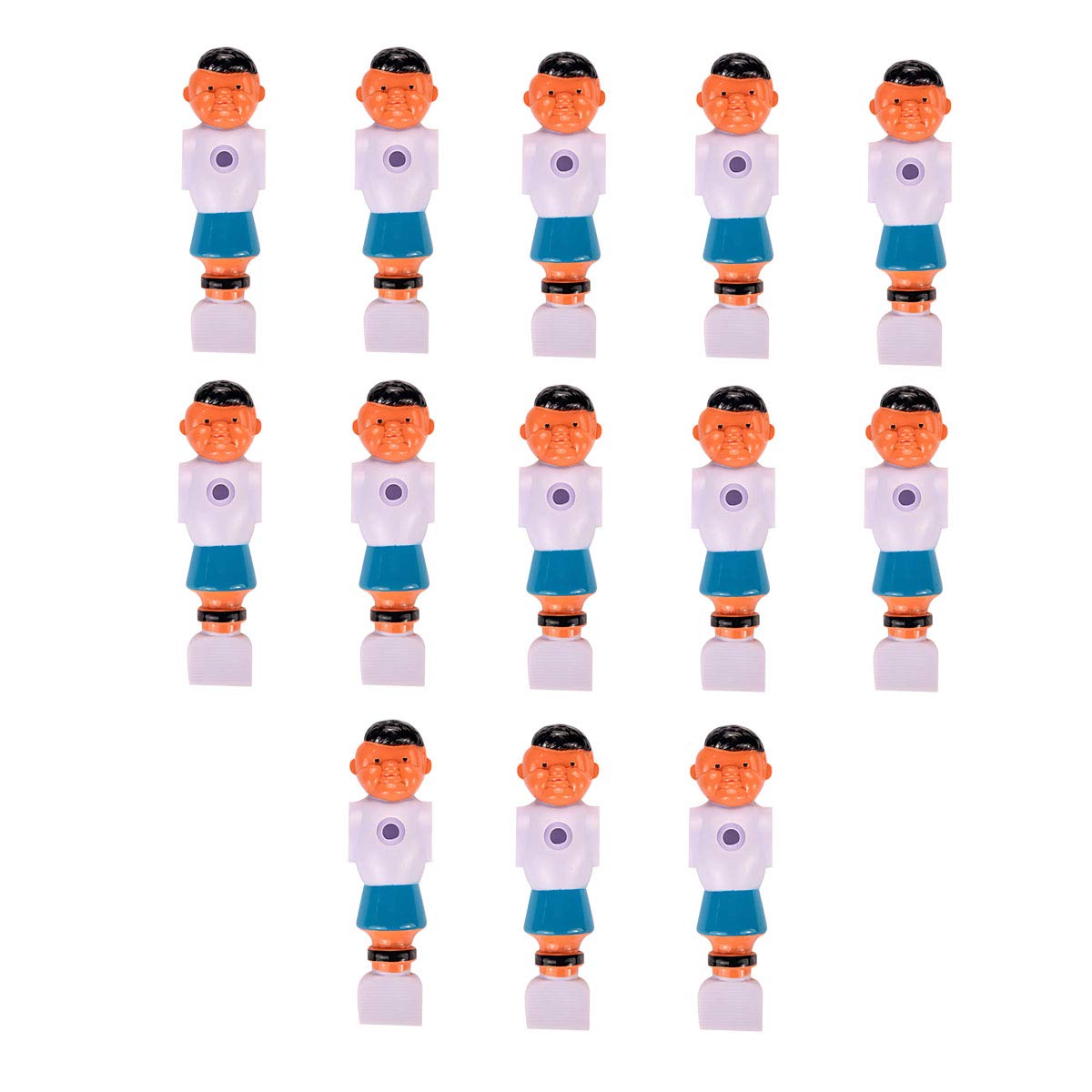 Suzo-Happ Set of 26 Blue and Red Foosball Men with Rounded Feet
