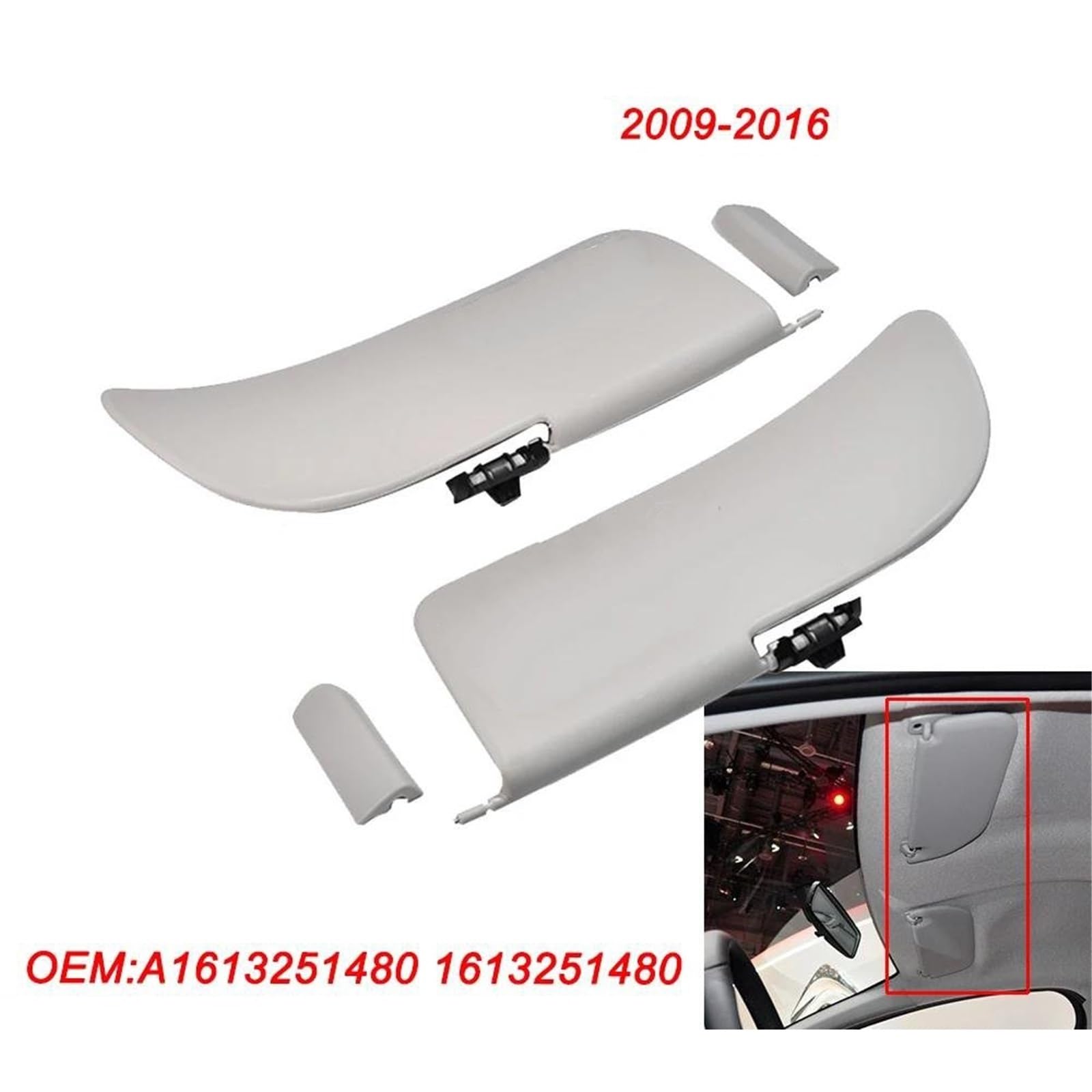 Aletta Parasole Per Auto - Per Citroën C3 II Per Zenith (2009-2016) - Codice A1613251480 / 1613251480 - Parasole Interno Interno Parasole per Auto(Sinistra)