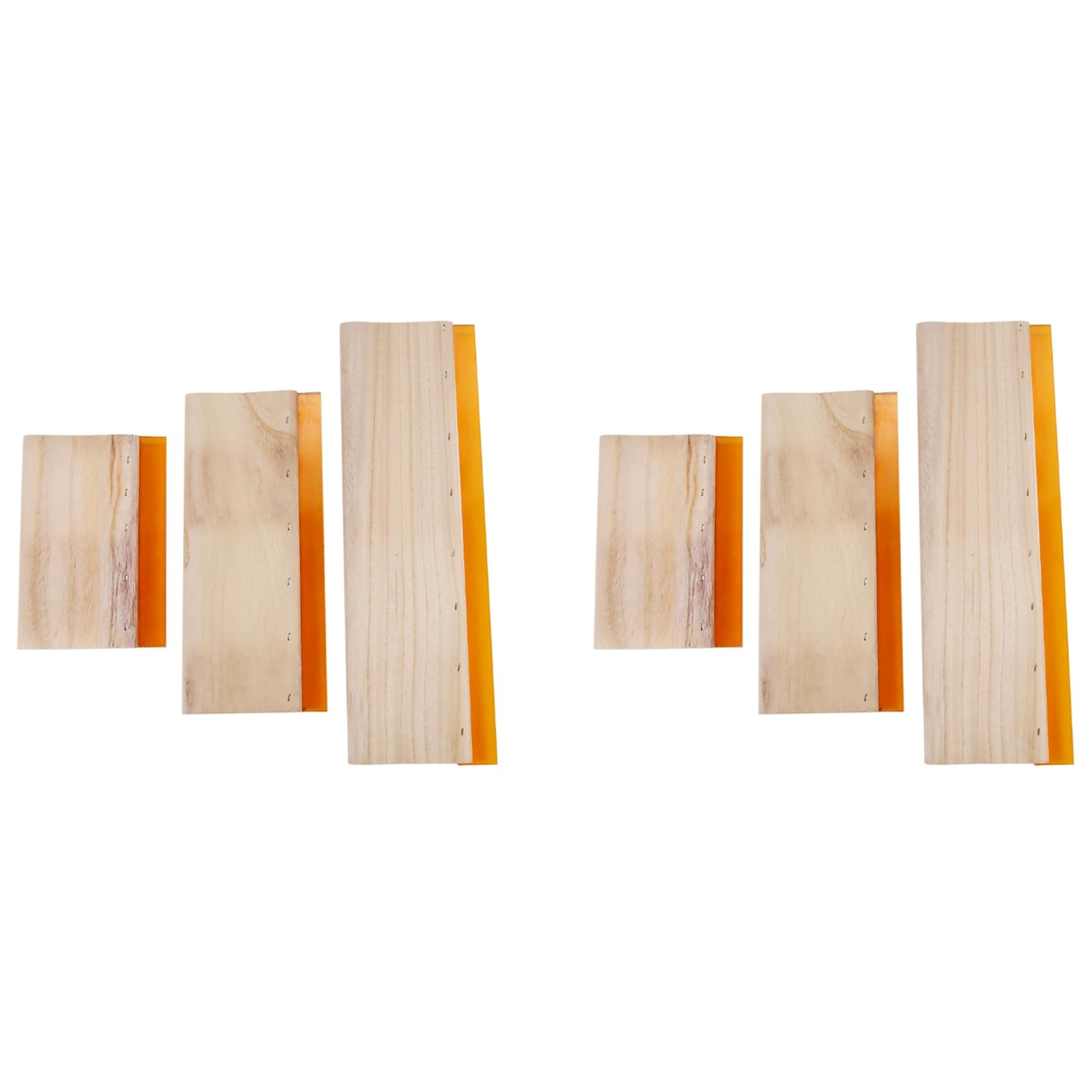 Jnchdghwa 6 Pcs Silk Screen Printing Squeegee Ink Scaper Scratch Board Tools 16cm 24cm 33cm