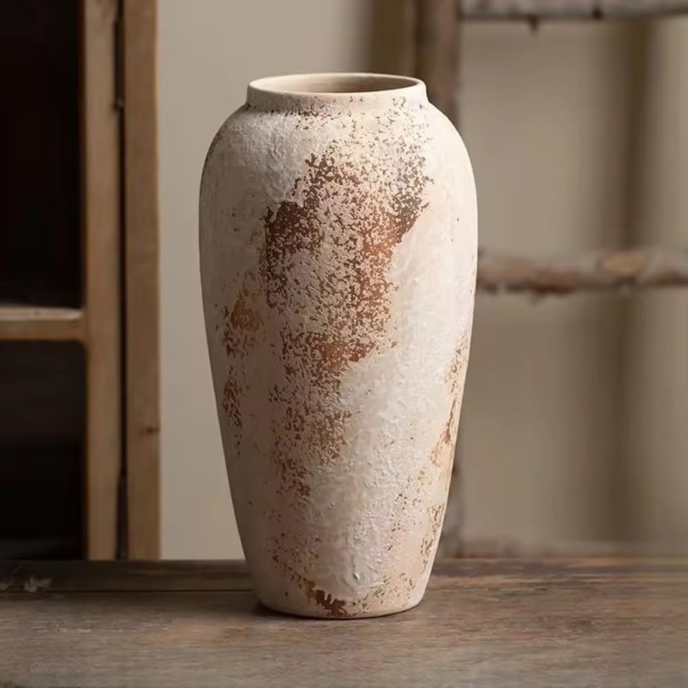 Farmhouse Tabletop Vase Vintage Ceramic Ornament Floral Arrangement Home Decorative Vase