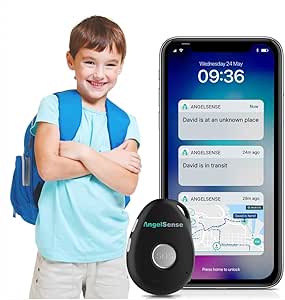 AngelSense Personal GPS Tracker for Kids, Teen, Autism, Special Needs, Elderly, Dementia - 2-Way Auto-Answer Speakerphone & SOS Button - School Bus Tracking - Subscription Required asin的图片