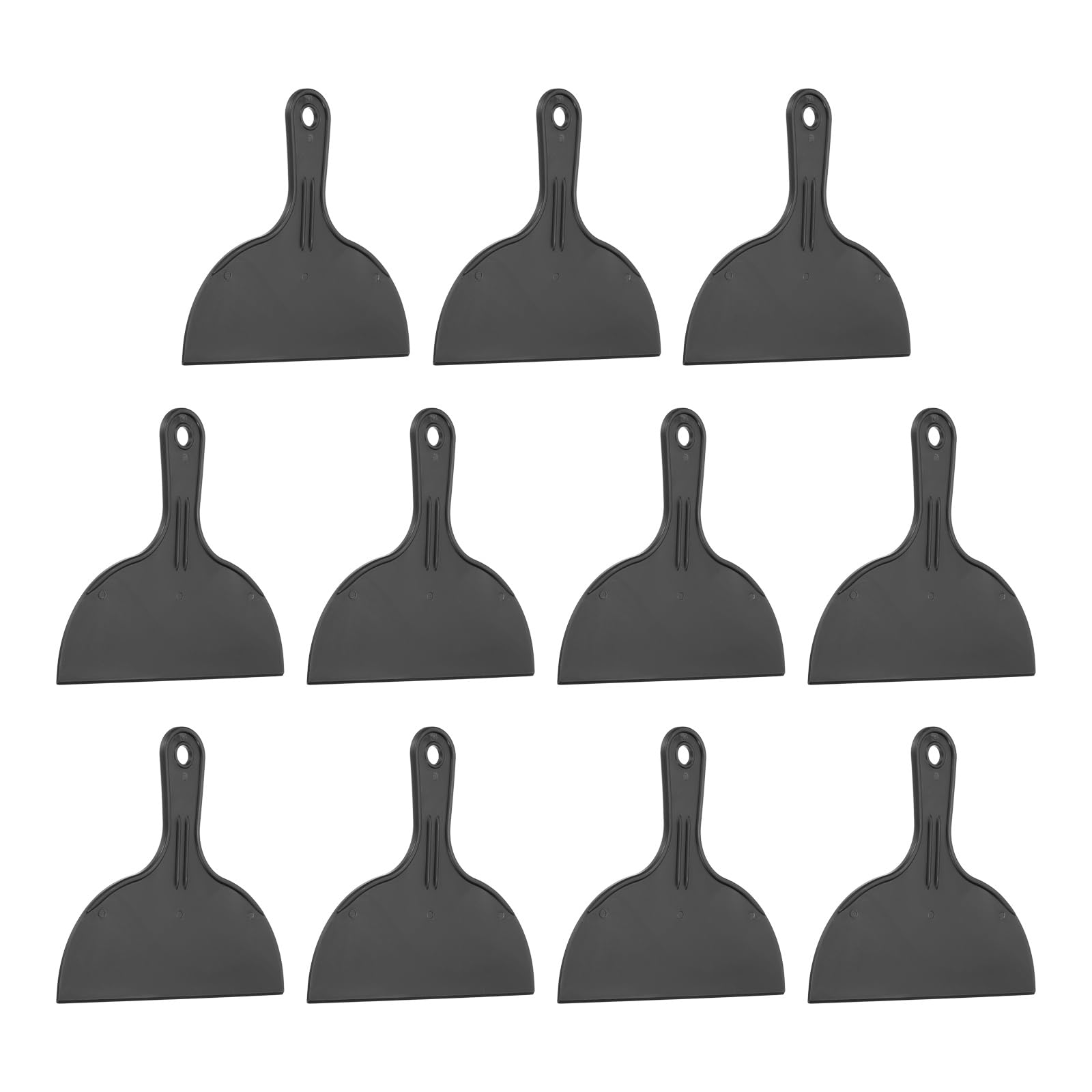 sourcing map 10pcs Putty Knife Scraper 8" Width Flexible Plastic Putty Knife Paint Scraper Tool for Taping Drywall Spreading Painting Wall Scratching Black