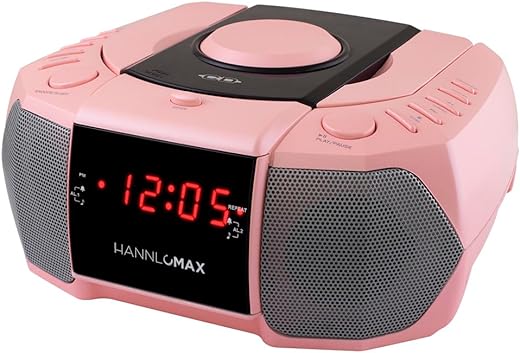 HANNLOMAX HX 334 CD CD Player with PLL AM/FM Radio, Digital Clock with Dual Alarm, Red LED Display