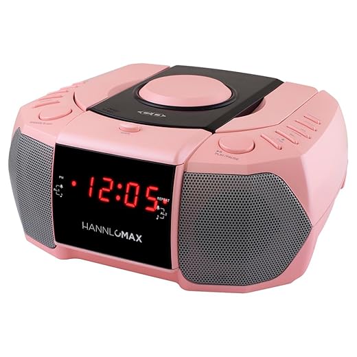 HANNLOMAX HX 334 CD CD Player with PLL AM/FM Radio, Digital Clock with Dual Alarm, Red LED Display