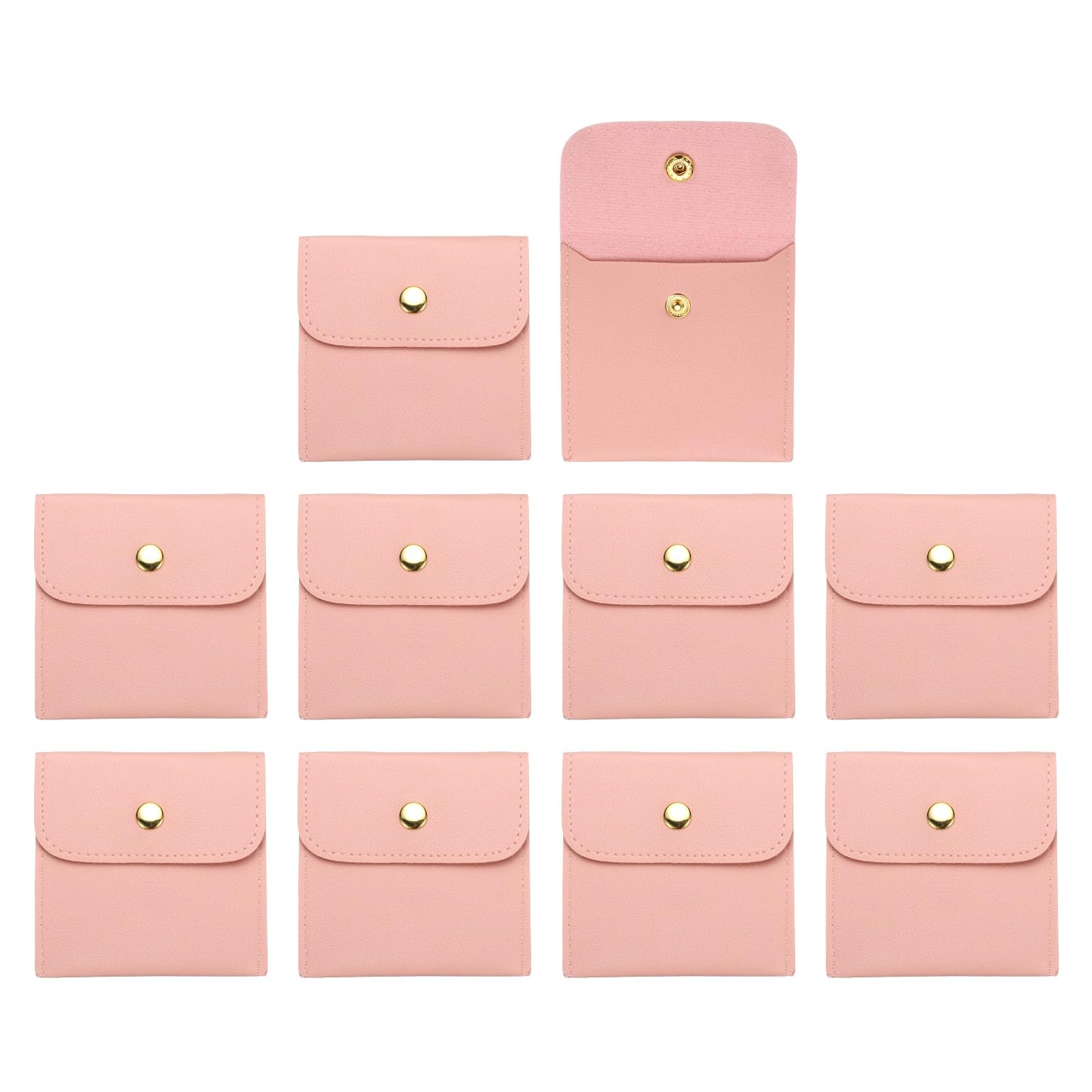 Bolsa de almacenamiento de regalo de 8x8 cm con 10 mini bolsas de joyería suaves para anillos
