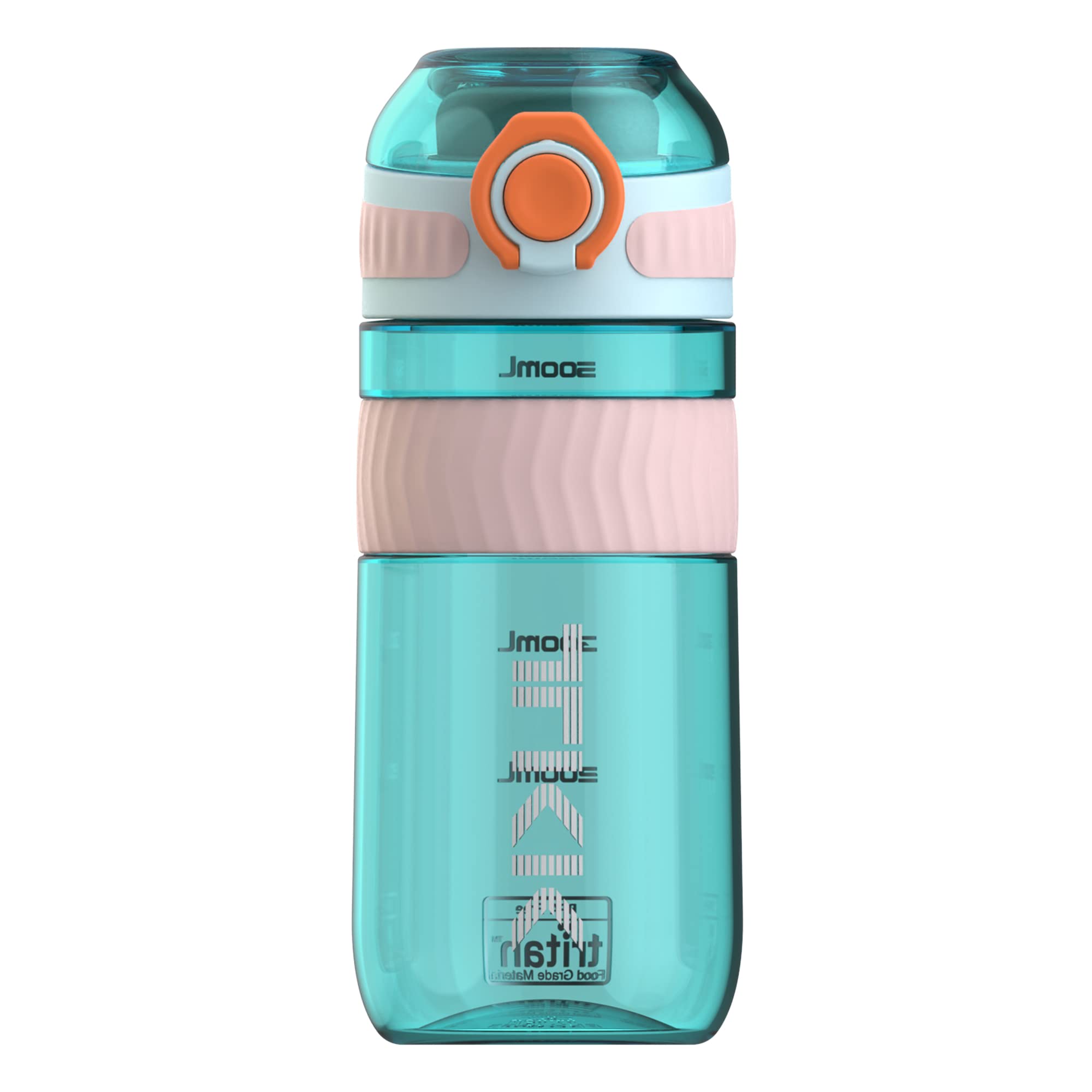 TITIROBA TKK Children's Bottle with Leak-proof Lid and Straws, Tritan BPA-Free One-Handed Sports Water Bottle, Blue, 500 ml