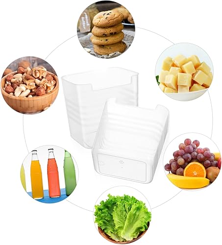 Miniatura 2 de Cabilock Contenedores organizadores de refrigerador de plástico transparente para colgar accesorios de cocina