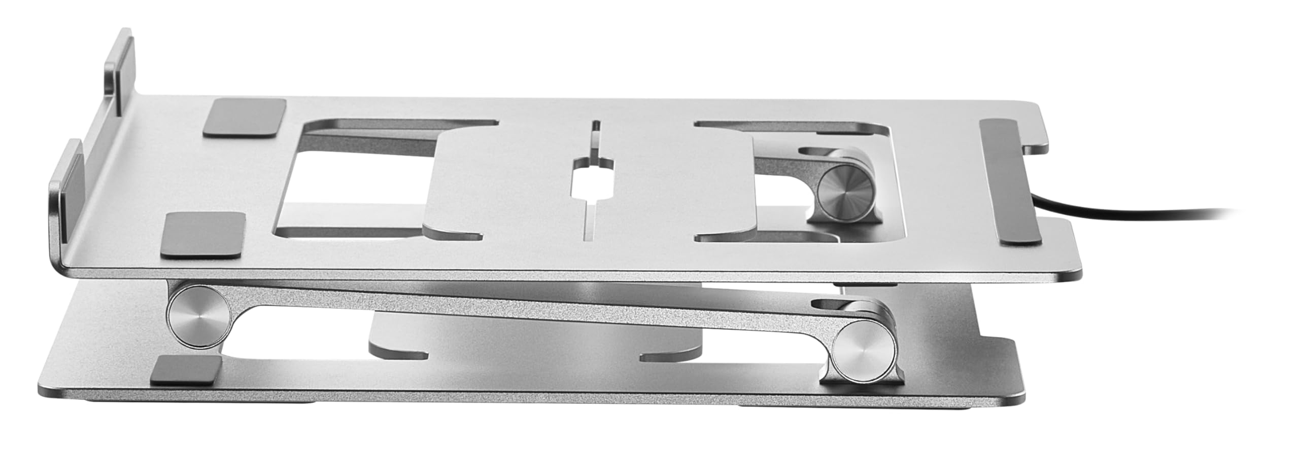 myWall Laptop Ständer HT17L, Ergonomische Laptop-Halterung für den Schreibtisch, Notebook und MacBook Ständer kompatibel für 11-17 Zoll, Belüftet und Zusammenklappbar, Ständer-Halter für Laptop