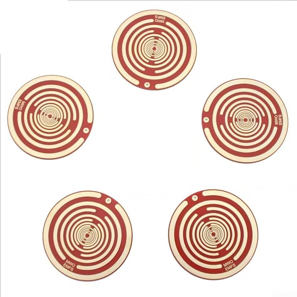 Disco de curación de energía, teoría de cinco elementos y polarizador oscilante multifrecuencia, antena pasiva para dolor de cabeza y dolor muscular (rojo)