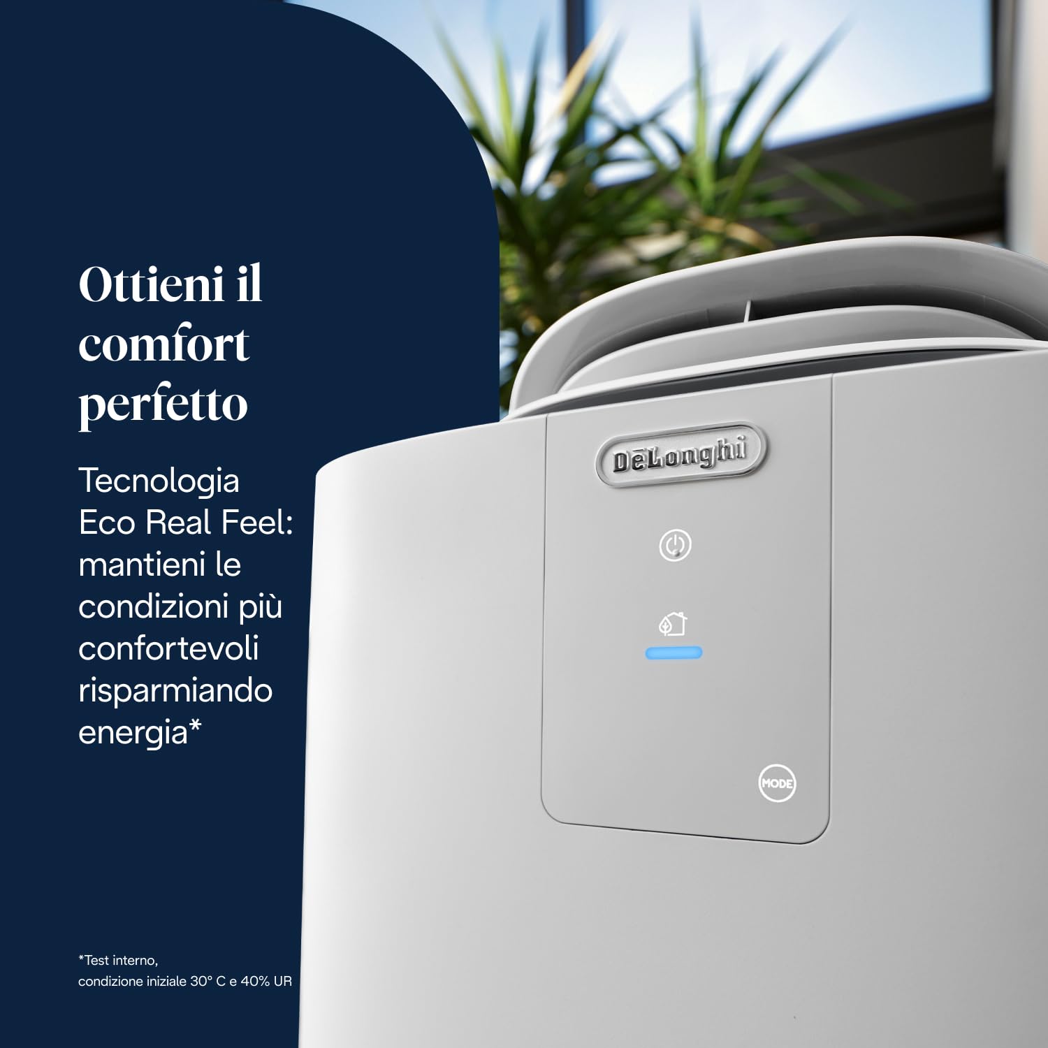 De'Longhi Pinguino GentleJet Inverter – Condizionatore Portatile 3 in 1 con Deumidificatore e Ventilatore, 13.000 BTU/h per Ambienti fino a 130 m³, Silenzioso, Classe A+, Bianco (PACAP130IGENTLEJET)