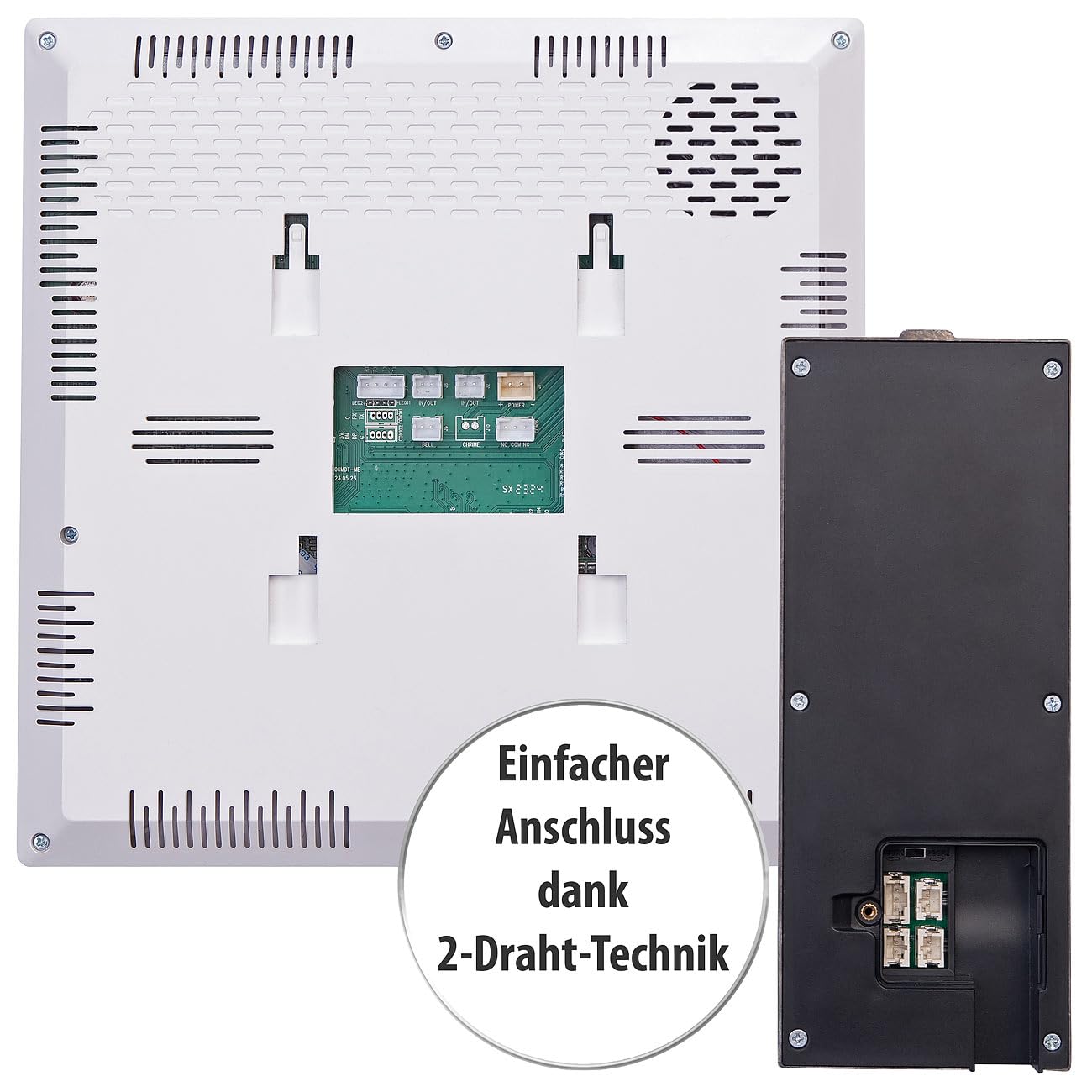 Somikon Türsprechanlage: WLAN-Full-HD-Video-Gegensprechanlage mit 17,8-cm-Touchscreen (7"), App (Gegensprechanlage mit Kamera, Video Türsprechanlage WLAN, Funk)