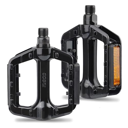 MEGHNA Bike Pedals Non-Slip Bicycle Aluminium Alloy Pedals 1/2' and 9/16' Pedal for Mountain Bike Kid Bike Freestyle BMX