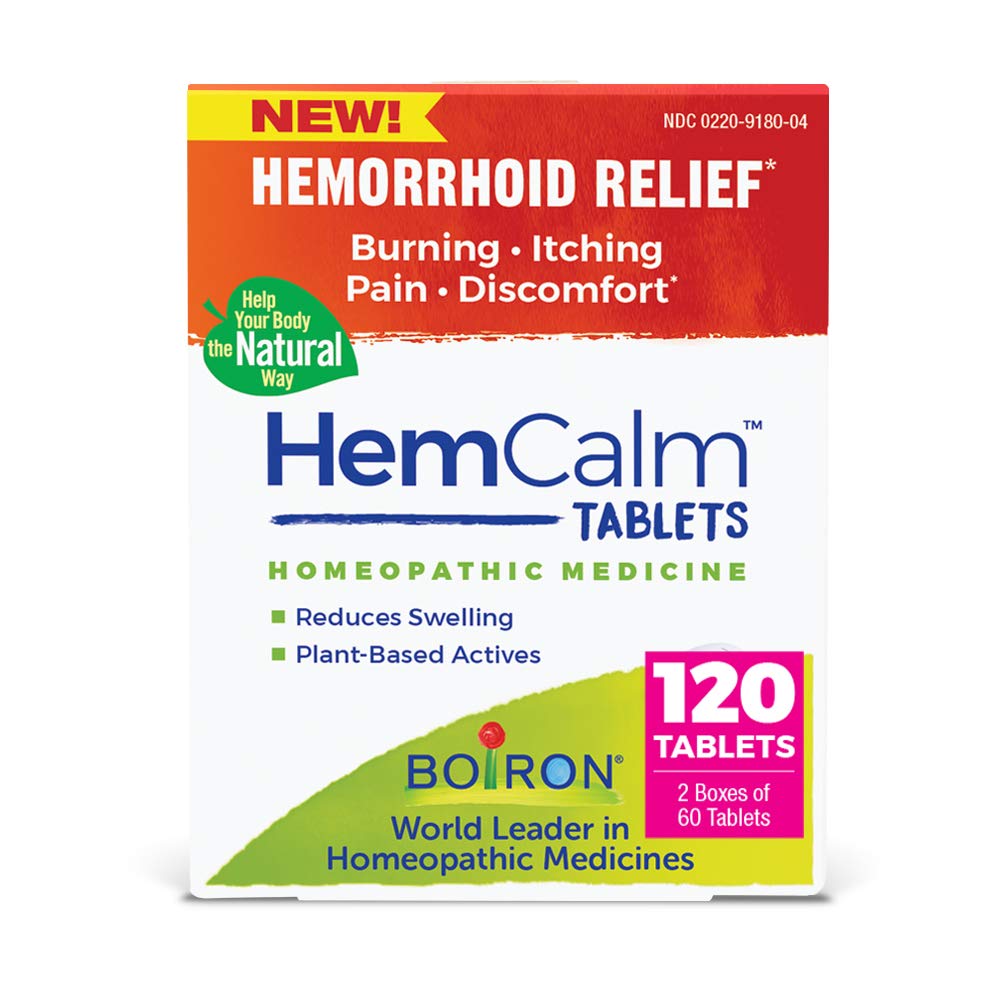 HemCalm Tablets for Hemorrhoid Relief of Pain, Itching, Swelling or Discomfort - 120 Count (Pack of 1)