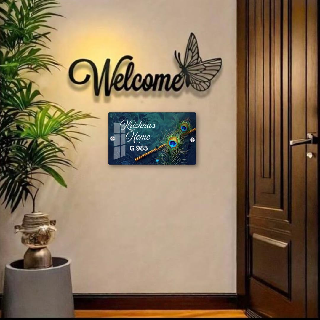 Name plate for home entrance Home name plate Door name plates Name Plate For Home Office (Name plate C) — Amazon image 3