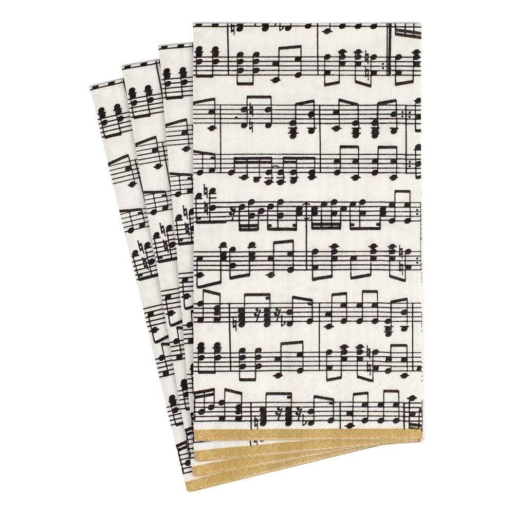 Entertaining with Caspari Musica Paper Guest Towels, Pack of 15