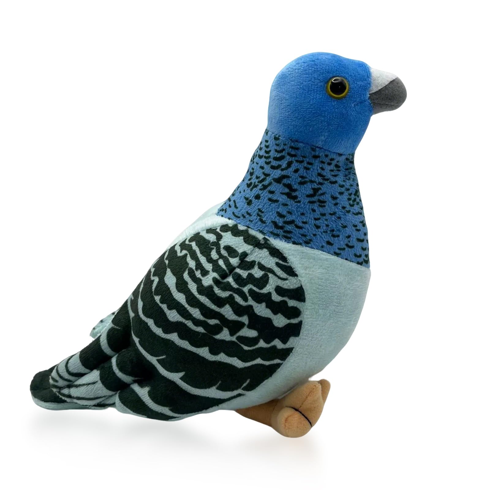 Pigeon Plush Toy 20cm/7.87in Soft Realistic Stuffed Bird Doll Ornaments for Kids Cuddly Simulation Plushie for WildAnimals Peace Bird Animal Cute Pigeon Gift for Friends Home Decor Pillow (Blue)