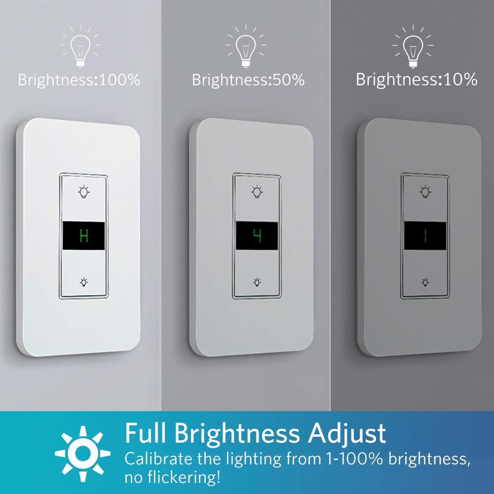 Smart Dimmer Switch Aicliv Dimmer Wi Fi Light Switch Dimmable