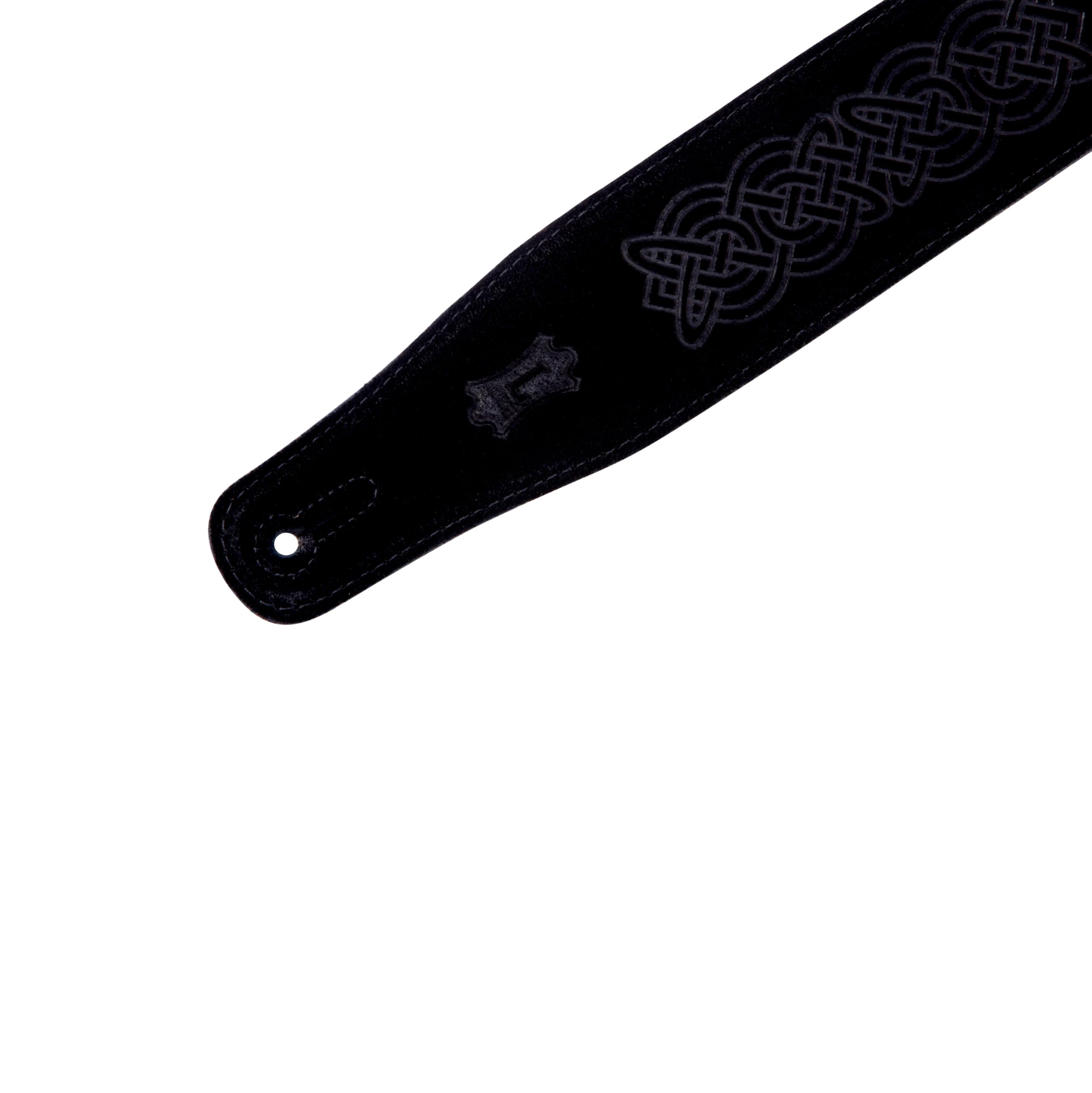 Levy's MS26CK-BLK Gitarrengurt Suede Leather Celtic Knot Emboss 2 1/2" - Black
