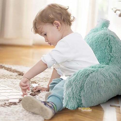 Miniatura 6 de Btargot Almohada de lectura para cama con cuña grande para adultos, respaldo para adultos con brazos  Soporte de espalda para sentarse Aqua