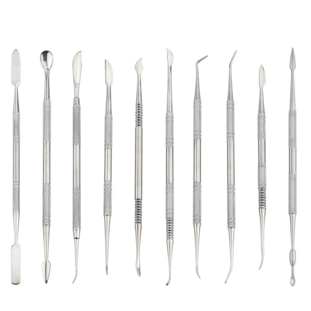 UEETEK 10pcs en acier inoxydable cire sculpteurs Spatule Pick Set Clay