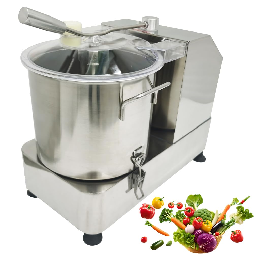 Procesador de alimentos comerciales de 9L Cortador de verduras de carne de acero inoxidable Cortador de alimentos multifuncional Molinillo de carne Batidor de albóndigas Batidora eléctrica