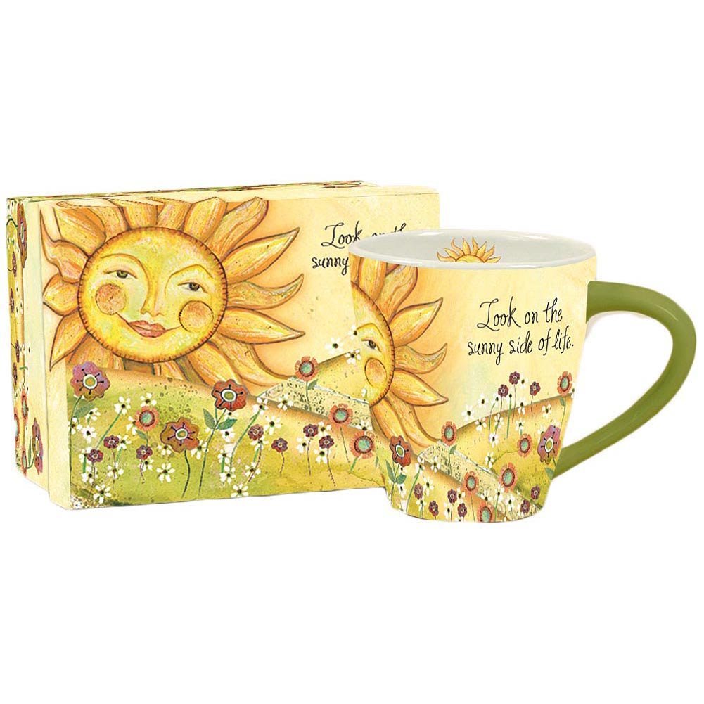 LANG - 17 oz Ceramic Cafe Mug - Favorite Things "Sunny Side" - Artwork by Wendy Bentley