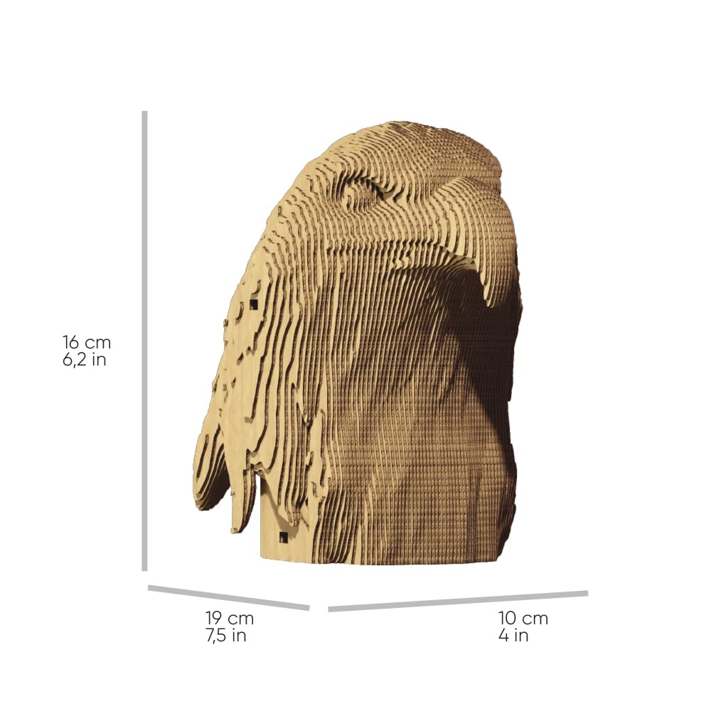 Aigle Puzzle 3D en Carton – Maquette à Monter | 73 Pièces, 19 × 16 × 10 cm – Kit Sculpture DIY à Peindre, Matériaux Recyclés, Ados & Adultes, Idée Cadeau Déco