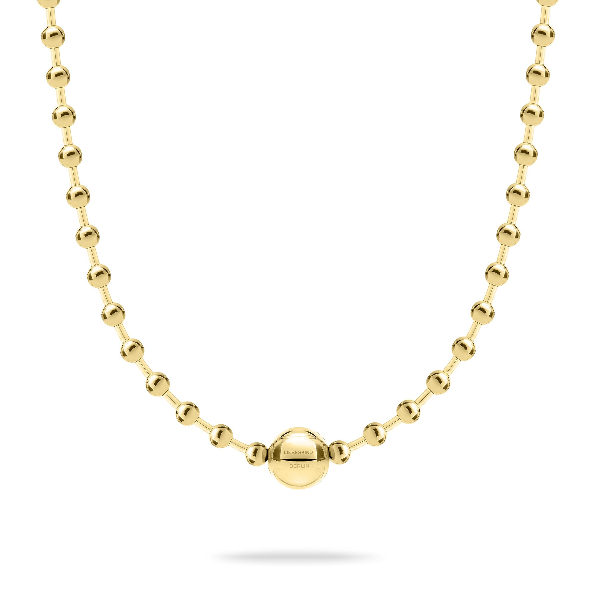 Liebeskind Berlin Ladies Necklace LJ-1713-N-42 in Stainless Steel IP Gold