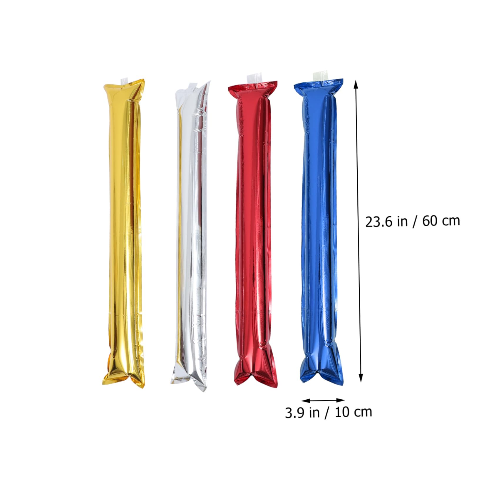 JOINPAYA 2sets Inflatable Cheering Sticks Long Balloons for Concerts Birthdays Weddings Lightweight Noisemakers Party Accessories for Adults 24pcs*2