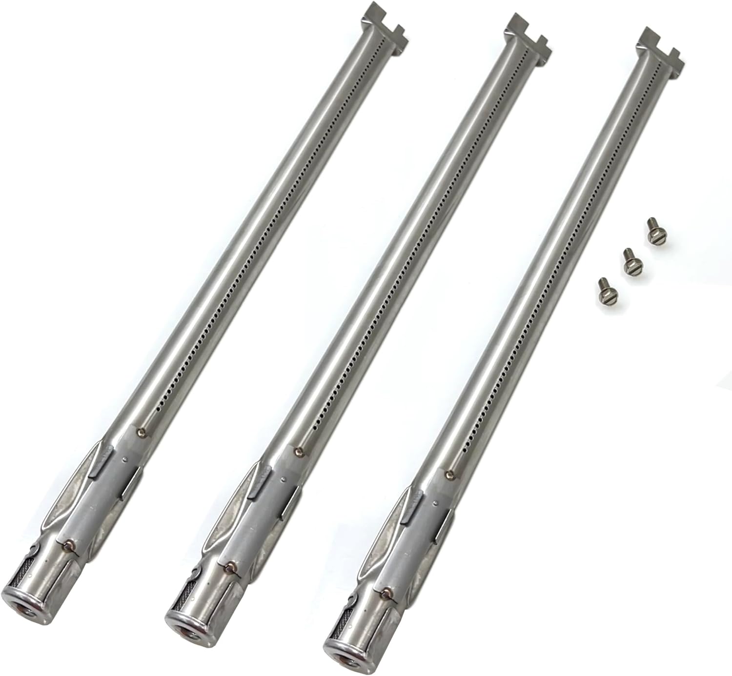 Direct Store Parts DA118 19.5" Stainless Steel Grill Burners for Weber 62752, Weber Genesis 300 Series (2011-2016), Genesis E310 E320 E330 S310 S320 S330 Gas Grills with Front Control Knob SS Burner for Genesis 300 Front Control