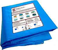 Genérico Capa Para Piscina 6,5x3,5m 300 Micras (piscina 6x3) - Azul, Lona Resistente e Impermeável, Proteção Anti-UV