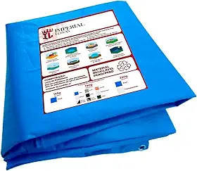 Genérico Capa Para Piscina 6,5x3,5m 300 Micras (piscina 6x3) - Azul, Lona Resistente e Impermeável, Proteção Anti-UV