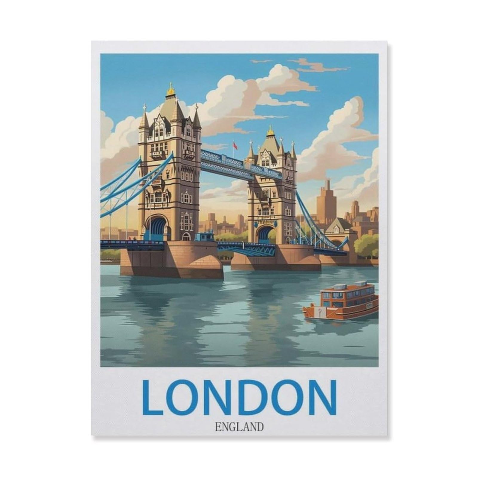 Metal Tin Sign，London England，Tin Sign Vintage Bar Kitchen Garage Cave Home Wall Funny Decor Retro Tin Sign(30x40cm）12x16 inch-EH96