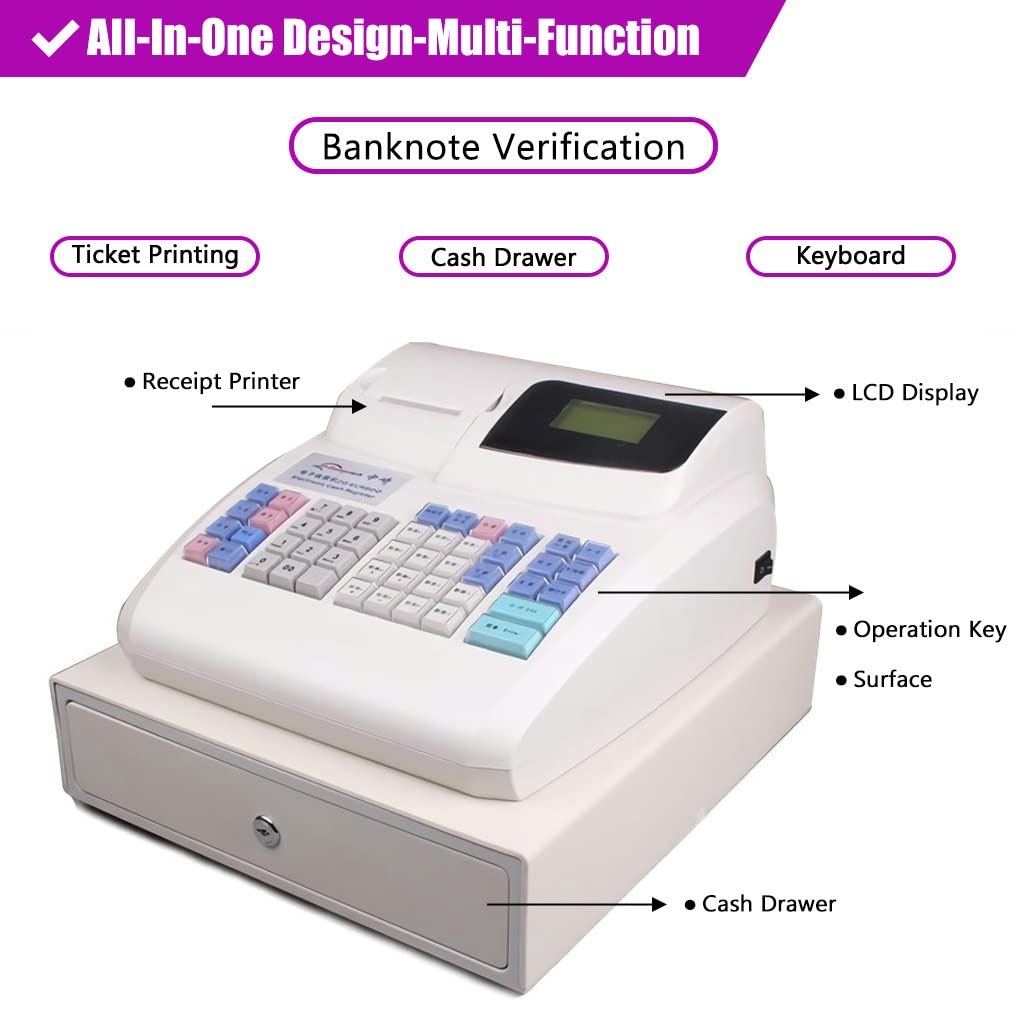 Amazon.co.jp: 48キー電子レジ、レシートプリンター付電子レジ、6