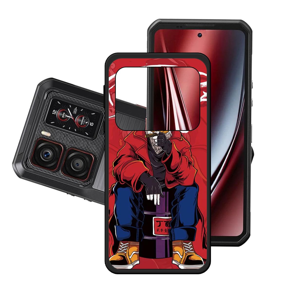 FZZSZS for Oukitel WP300 Case, Shockproof Ultra-Slim Black Cover Soft Silicone TPU Bumper Shell Protective Phone Case for Oukitel WP300 (6.8") - LH41