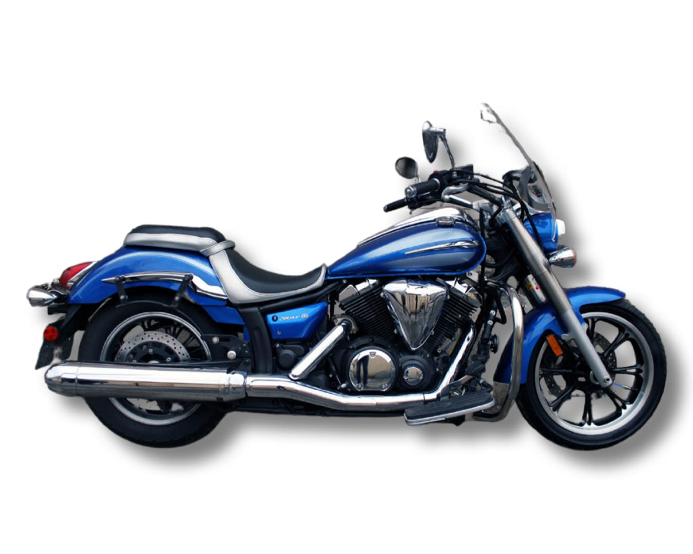 BM UK | XVS1300 | Motorbescherming van roestvrij staal Highway valbeugelbescherming met geïntegreerde voetsteunen – XVS1300 Midnight Star | V-Star 1300
