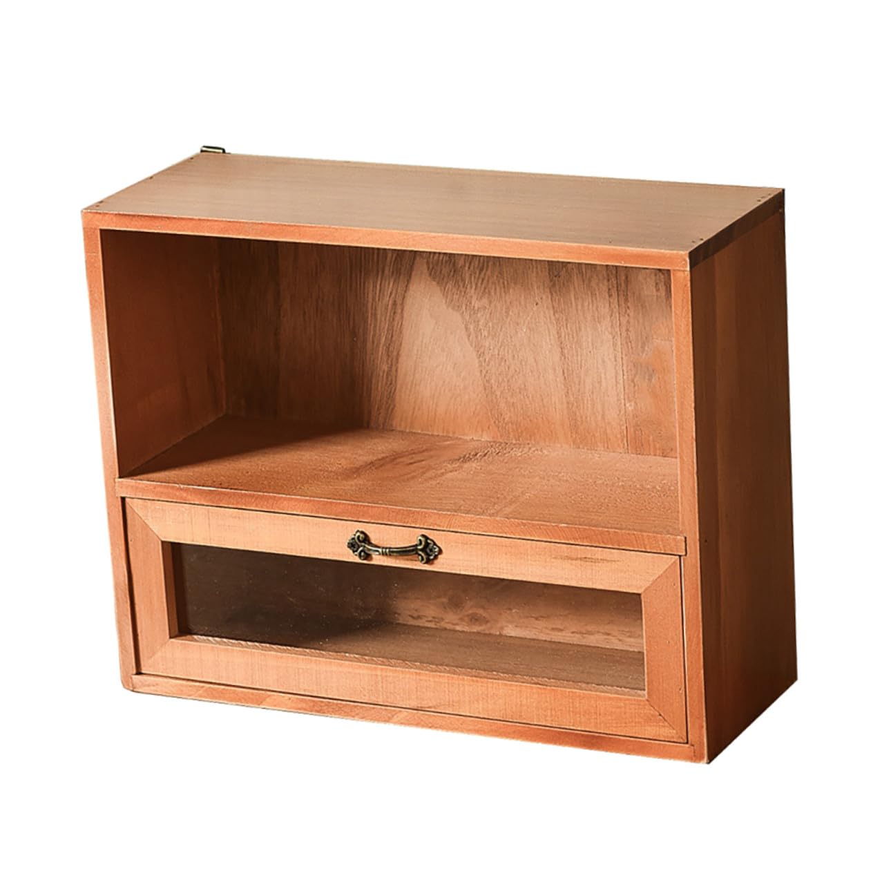 Gatuida Organizador de Cosméticos Material Duradero de Madera con Cajón y Diseño Retro Adecuado para Dormitorios y Accesorios de Maquillaje