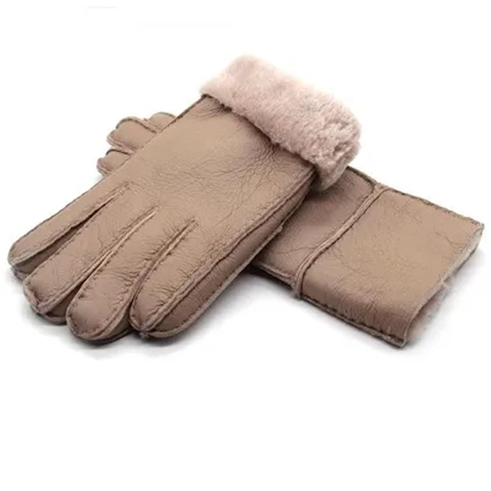 Guantes de Invierno Mujer Guante cálido Grueso de otoño e Invierno for Hombre, manopla cálida Gruesa de Marca de Invierno for Hombre Cálido, Cortaviento y Elegante(Beige)