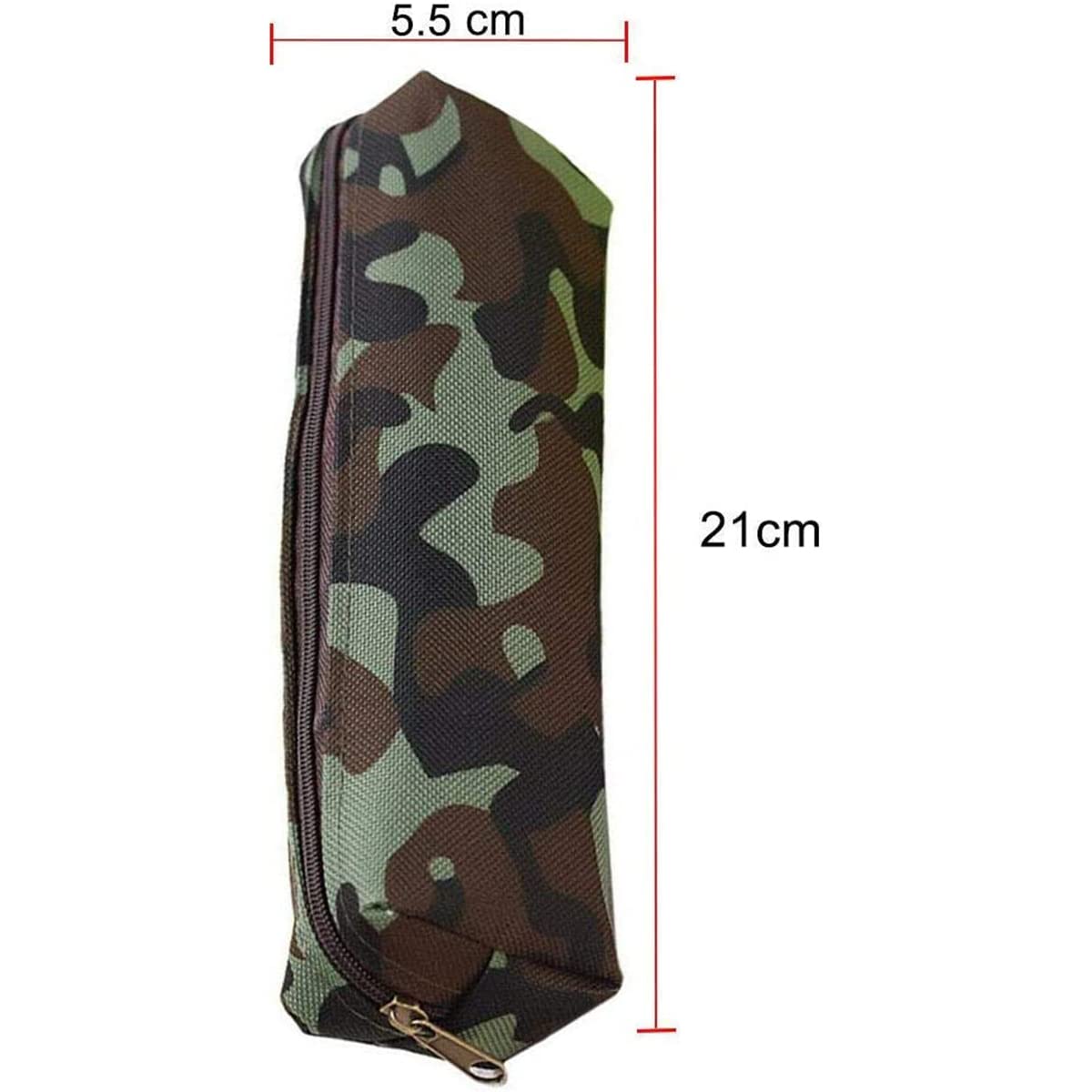 Pencil Case Student Pen Case Office Organizer Camo Zip Storage Bag Pouch Holder for School Supplies Green - Image 2